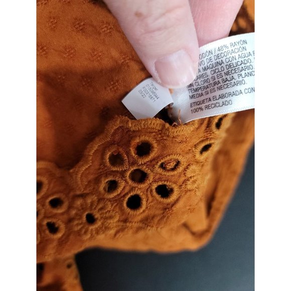 Universal Thread Women's Copper Brown Eyelet Dress Size X Small XS NWT - Picture 16 of 16